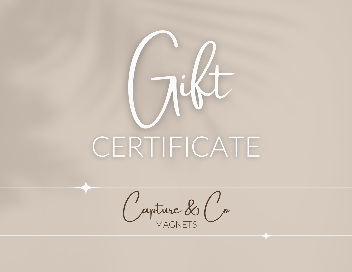 Capture & Co Magnets Gift Card